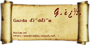 Gazda Ádám névjegykártya